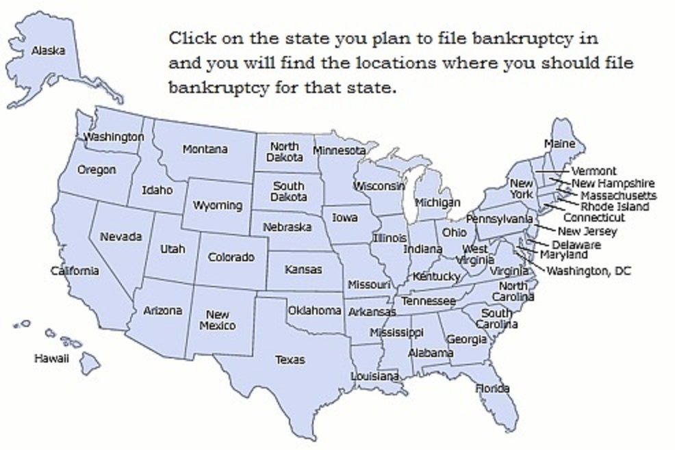 Find out which Alabama bankruptcy court is assigned to which County with EZBankruptcyForms.com